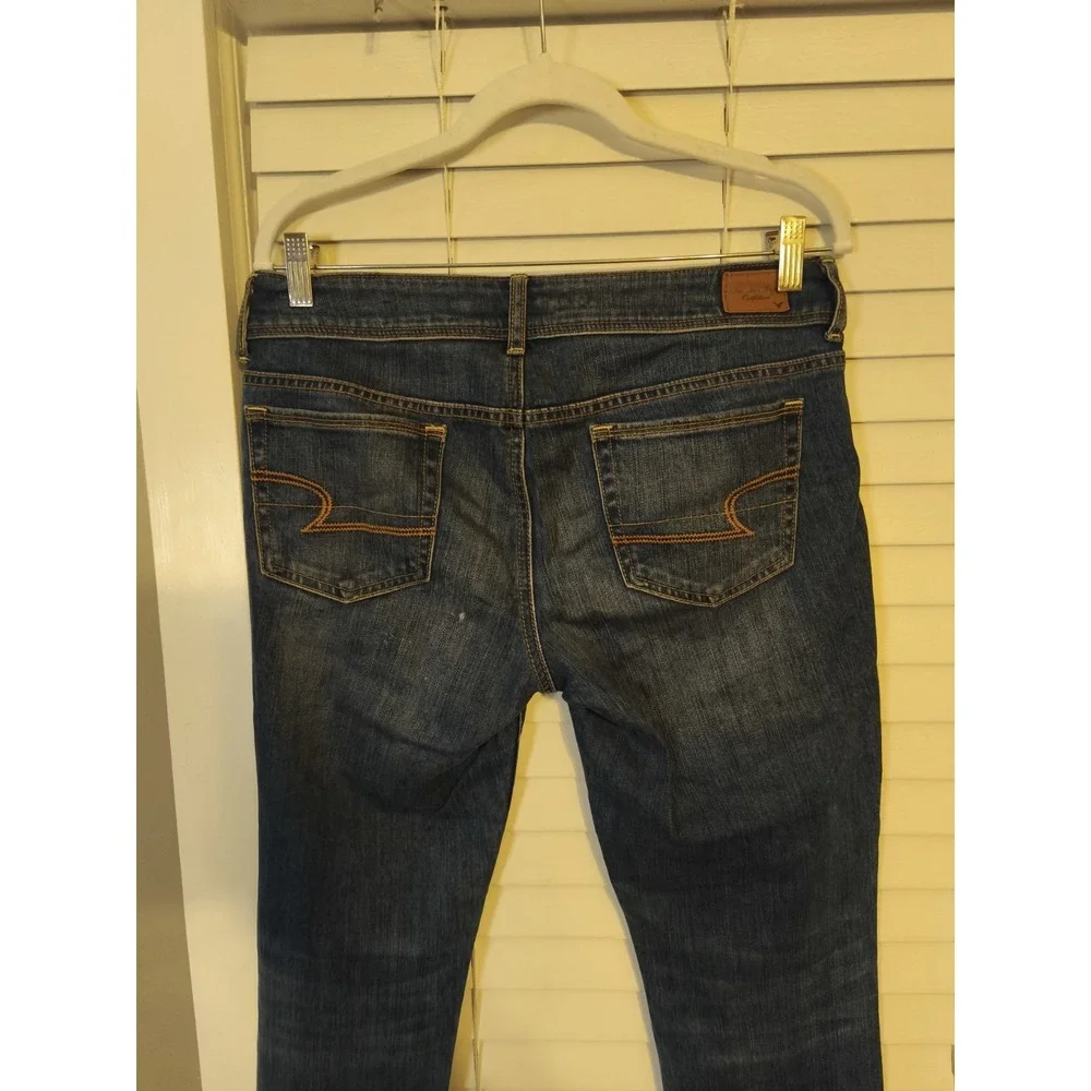 American Eagle Women‎ Skinny Jeans Sz 8 Blue Dark Wash Next Level Stretch